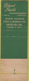 Matchbook Cover - Leland Smith Insurance Decatur IN CREASE