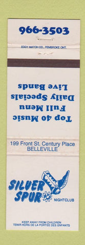 Matchbook Cover - Silver Spur Night Club Belleville ON