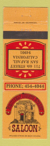 Matchbook Cover - Positively Fourth Street Saloon San Rafael CA