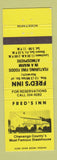 Matchbook Cover - Fred's Inn Norwich NY