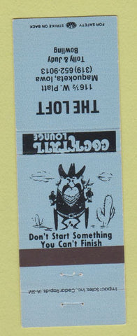 Matchbook Cover - The Loft Maquoketa IA