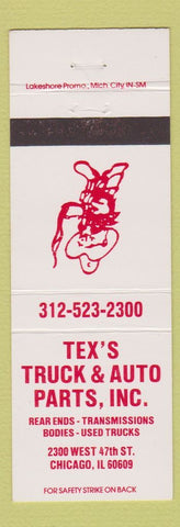 Matchbook Cover - Tex's Truck and Auto Parts Chicago IL