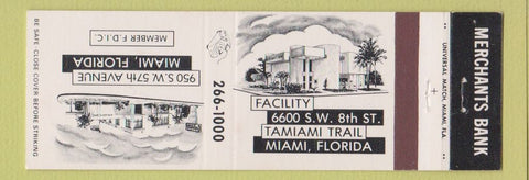 Matchbook Cover - Mechants Bank Miami FL