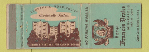 Matchbook Cover - Hotel Francis Drake Minneapolis MN WEAR