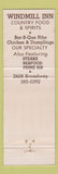 Matchbook Cover - Windmill Toledo OH