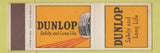 Matchbook Cover - Dunlop Tires Belgium