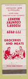 Matchbook Cover - Fedder's Country Market Burt MI WEAR