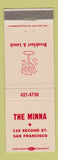 Matchbook Cover - The Minna Restaurant San Francisco CA