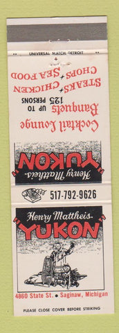 Matchbook Cover - Henry Mattheis Yukon Saginaw MI