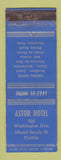 Matchbook Cover - Astor Hotel Miami Beach FL WEAR