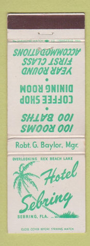 Matchbook Cover - Hotel Sebring FL