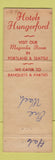 Matchbook Cover - New Hotel Hungerford Portland OR Seattle WA