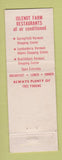 Matchbook Cover - Idlenot Dairy North Springfield VT Keene Milford NH