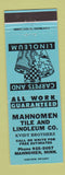Matchbook Cover - Mahnomen Tile and Linoleum Mahnomen MN