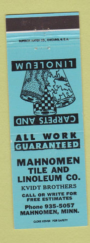 Matchbook Cover - Mahnomen Tile and Linoleum Mahnomen MN