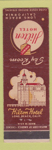 Matchbook Cover - Hilton Hotel Long Beach CA Sky Room