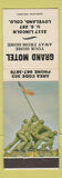Matchbook Cover - Grand Motel Loveland Colorado