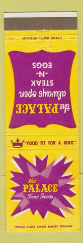 Matchbook Cover - Palace Restaurant Detroit MI WEAR
