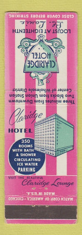 Matchbook Cover - Claridge Hotel St Louis MO