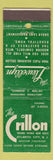 Matchbook Cover - Crillon Hotel Atlantic City NJ Llewellyn