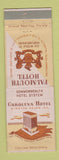 Matchbook Cover - Carolina Hotel Winston Salem NC Falmouth Hotel Portland ME