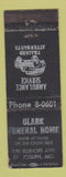 Matchbook Cover - Clark Funeral Home St Joseph MO Ambulance WEAR