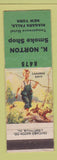 Matchbook Cover - K Norton Smoke Shop Temperance Hotel Niagara Falls NY