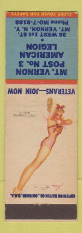 Matchbook Cover - Mount Vernon American Legion NY pinup