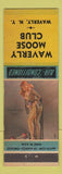 Matchbook Cover - Waverly Moose Club Waverly NY pinup