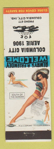 Matchbook Cover - Eagle Club Columbia City IN pinup