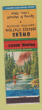 Matchbook Cover - Owens Service Marathaon oil gas Lima OH