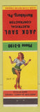 Matchbook Cover - Jack Saul Electrical Contractor Harrisburg PA pinup