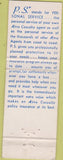 Matchbook Cover - Wilbur Fresch Insurance Wheeling WV