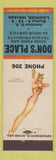 Matchbook Cover - Don's Place Ligonier IN Texaco oil gas pinup