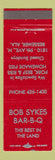 Matchbook Cover - Bob Sykes BBQ Bessemer AL
