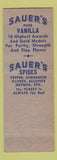 Matchbook Cover - Duke's Mayonnaise Sauer's Vanilla Extract Richmond VA