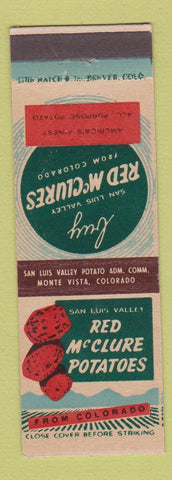 Matchbook Cover - Red McClures Potatoes Monte Vista Colorado