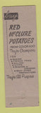 Matchbook Cover - Red McClures Potatoes Monte Vista Colorado