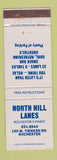 Matchbook Cover - North Hill Lanes bowling Rochester MI