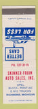 Matchbook Cover - Skinner Fruin Auto Sales Opel Buick Pontiac GMC Richmond MI