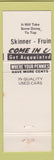 Matchbook Cover - Skinner Fruin Auto Sales Opel Buick Pontiac GMC Richmond MI