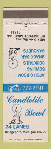Matchbook Cover - Candlelite Bowling Bridgeport MI