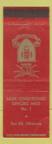 Matchbook Cover - Non Commissioned Officers Mess Fort Sill OK WEAR