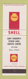 Matchbook Cover - Shell oil gas Gary Degraw's Byron ON