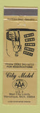 Matchbook Cover - City Motel Manistique MI