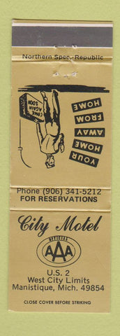 Matchbook Cover - City Motel Manistique MI