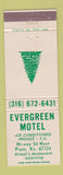 Matchbook Cover - Evergreen Motel Pratt KS