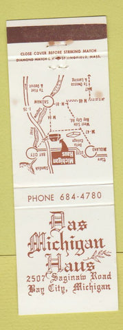 Matchbook Cover - Das Michigan Haus Bay City MI