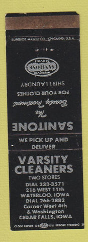 Matchbook Cover - Varsity Cleaners Cedar Falls IA WEAR
