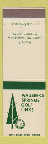 Matchbook Cover - Waubeeka Springs Golf Links South Williamstown MA